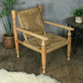 Vintage Mid Century Sisal Woven Armchair