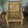 Vintage Mid Century Sisal Woven Armchair