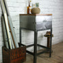 Vintage Industrial Steel & Iroko Factory Filing Cabinet