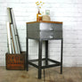 Vintage Industrial Steel & Iroko Factory Filing Cabinet