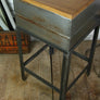 Vintage Industrial Steel & Iroko Factory Filing Cabinet
