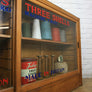 Vintage Dewhursts Sylko Oak Habedashery Display Cabinet