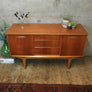 Mid Century Small Teak Sideboard / Media Cabinet - 1012c