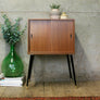 Vintage LP Vinyl Record Cabinet - 0805b