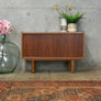 Small Mid Century Danish Teak Media Cabinet #2