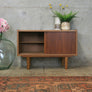 Small Mid Century Danish Teak Media Cabinet #2