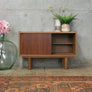 Small Mid Century Danish Teak Media Cabinet #2