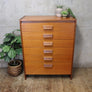 Mid Century Teak Chest of Drawers Tallboy - 2708a