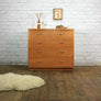 Mid Century Industrial Teak School Chest of Drawers