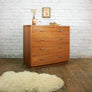 Mid Century Industrial Teak School Chest of Drawers