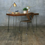 Reclaimed School Desk / Table with Hairpin Legs