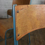 A Set of Four (4) Vintage Tubular Steel Stacking Chairs - BLUE