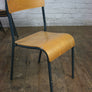 A set of 4 x Vintage Tubular Steel Junior School Stacking Chairs - BLUE