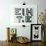 Vintage 'EIHT.E' Typographic Plate No.84