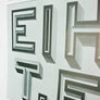 Vintage 'EIHT.E' Typographic Plate No.84