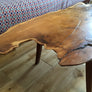 Mid Century Walnut Live Edge Coffee Table