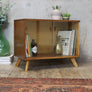 Mid Century Glazed LP Vinyl Record Cabinet - 2406m