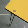Reclaimed Hairpin Desk / Table - Yellow Top/Steel Legs