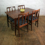 **For Jolene** Vintage Younger Fonseca Extending Dining Table & 6 x dining chairs all newly upholstered