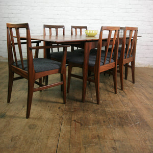 **For Jolene** Vintage Younger Fonseca Extending Dining Table & 6 x dining chairs all newly upholstered
