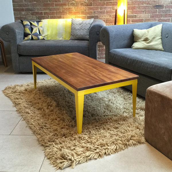 'Foundry' Iroko & steel coffee table