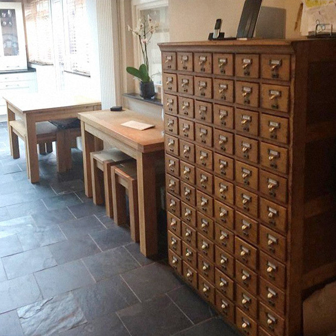 Vintage oak library index cabinet – Mustard Vintage