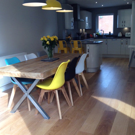 Bespoke 'X-Frame' rustic dining table