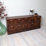 Antique Pitch Pine School Storage Cabinet Lockers 2208f