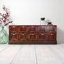 Antique Pitch Pine School Storage Cabinet Lockers 2208f