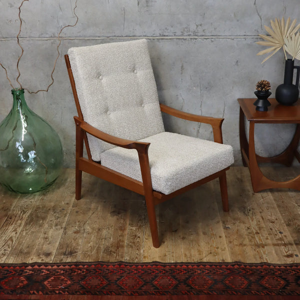 Rare Mid Century Oak Chevron Everest Sideboard and Danish Armchair