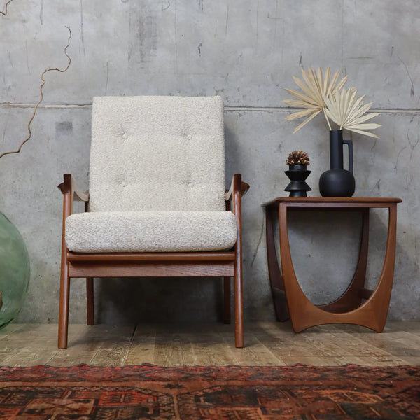 Rare Mid Century Oak Chevron Everest Sideboard and Danish Armchair