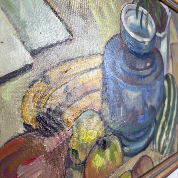 The Painters Table - Original Vintage Still Life Painting