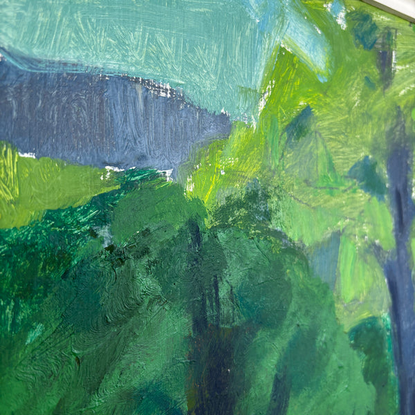 The Green Woodland - Swedish Vintage landscape oil painting