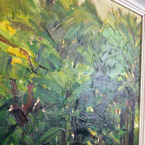 The Woodland Way - Belgian Vintage landscape oil painting
