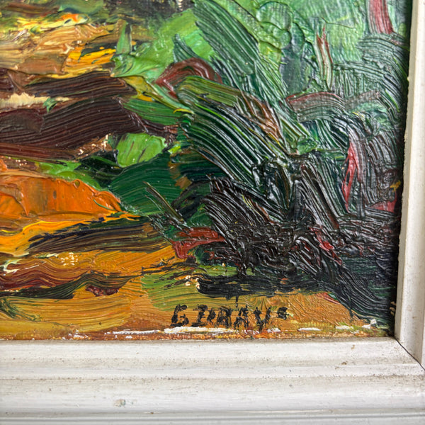 The Woodland Way - Belgian Vintage landscape oil painting