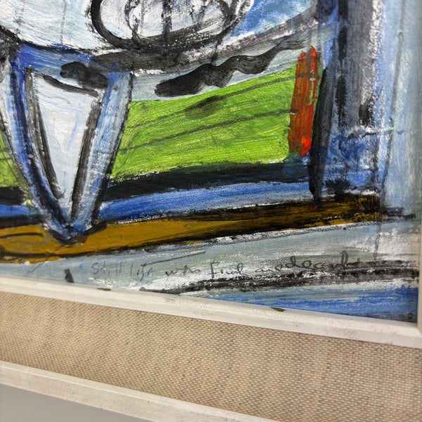 The Modern Table - Original Vintage Modernist Still Life in Period Frame