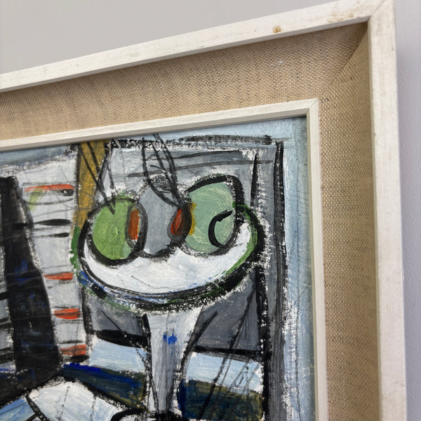 The Modern Table - Original Vintage Modernist Still Life in Period Frame