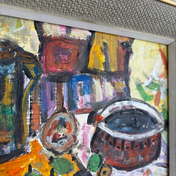 The Coffee Pot – Vintage Mid-Century Oil Painting