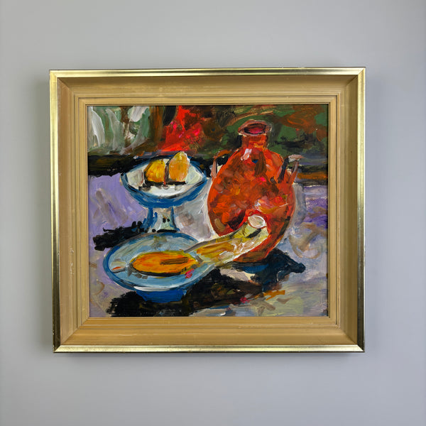 The Red Jug – Original Vintage Modernist Still Life