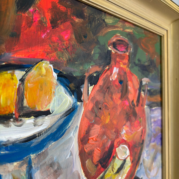 The Red Jug – Original Vintage Modernist Still Life