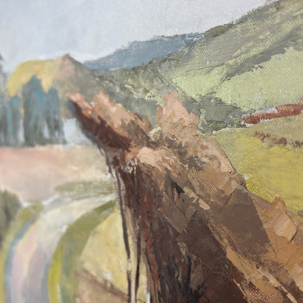 New Road into Padstow - Original Vintage Landscape Oil Painting