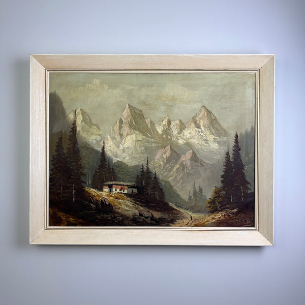Amongst the Mountains – Mid century landscape painting
