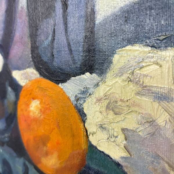 Still Life with Orange – Original Oil Painting