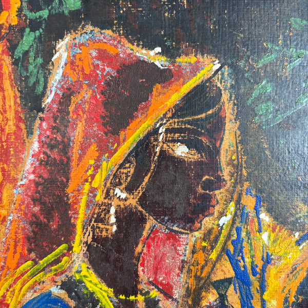 The Procession - Vintage Colourful Expressionist Painting
