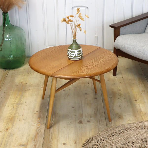 vintage_ercol_308_round_drop_flap_coffee_table