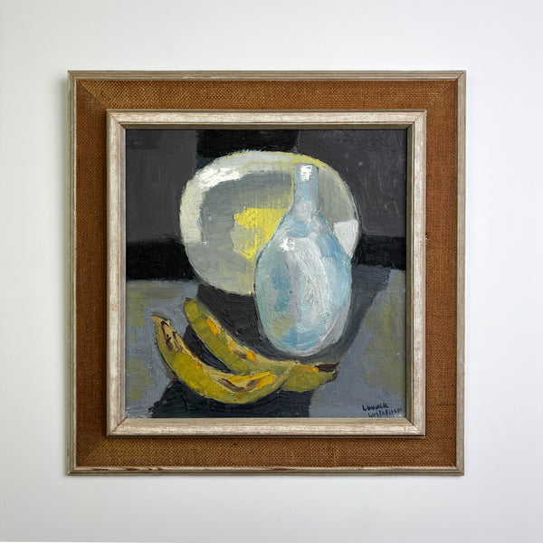 The Blue Bottle - Original Mid Century Still Life Painting