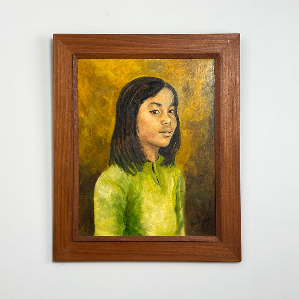 The Girl in Green - Vintage Mid-Century Portrait