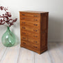 Vintage Oak Apothecary Haberdashery Drawers.