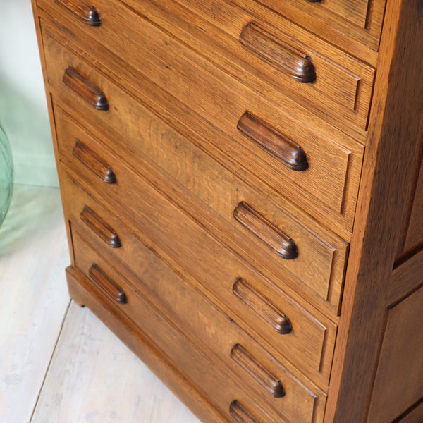 Vintage Oak Apothecary Haberdashery Drawers.