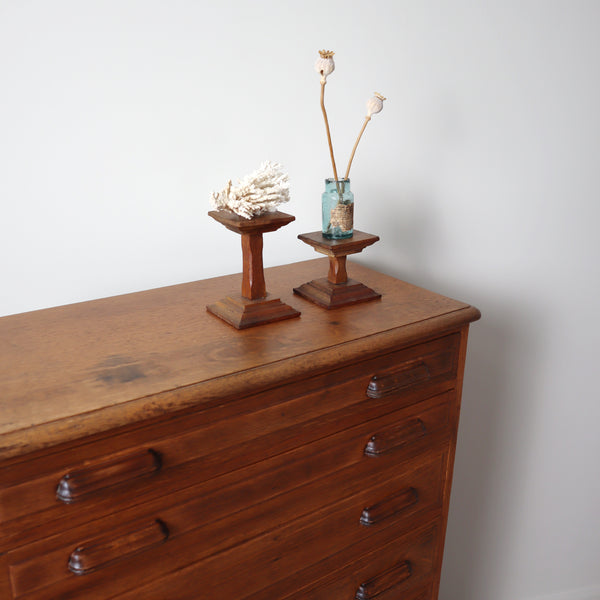Vintage Oak Apothecary Haberdashery Drawers.